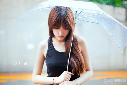 教你拍出雨景清新色调人像