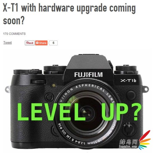 更新在即？ 传富士X-T1将有小幅度更新