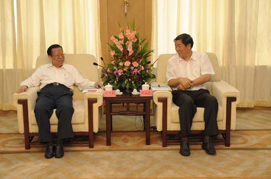 何立峰与杨伟光会谈